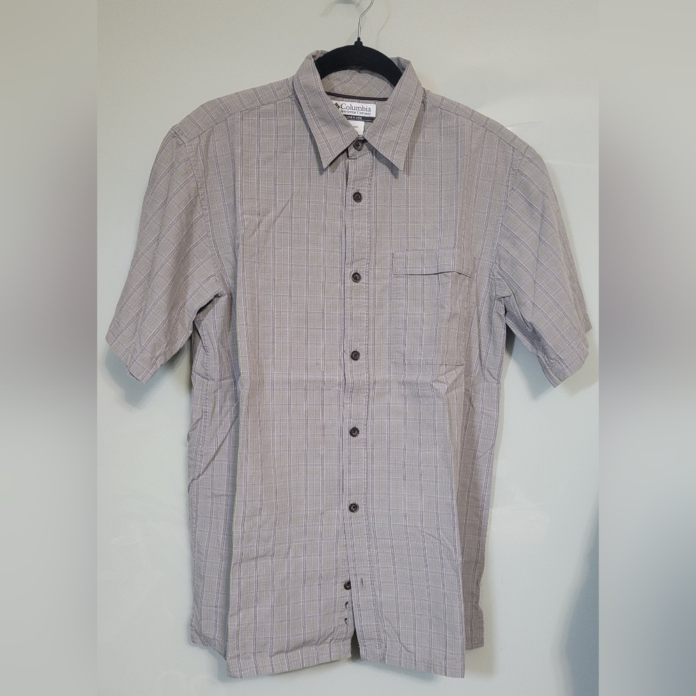 Columbia Short Sleeve Button Up Plaid Shirt